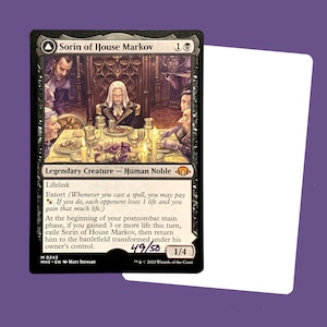 Sorin of House Markov, signed Artist Proof Card