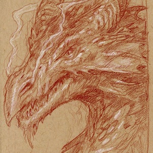 Grinning Dragon, Original Drawing