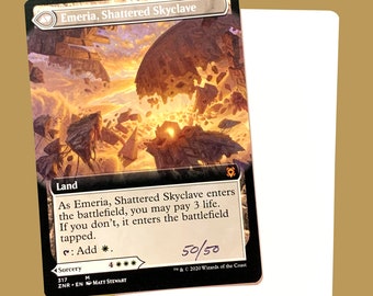 Emeria, Shattered Skyclave Tarjeta de prueba de artista de arte extendida firmada