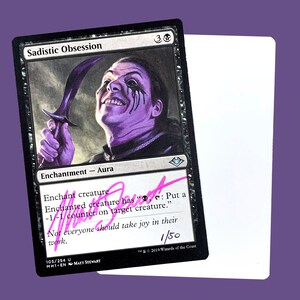 Sadistic Obsession signed Artist Proof Card