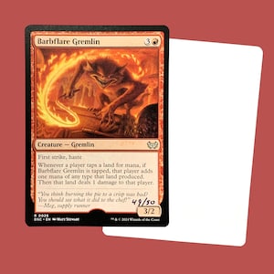 Barbflare Gremlin signed Artist Proof Card