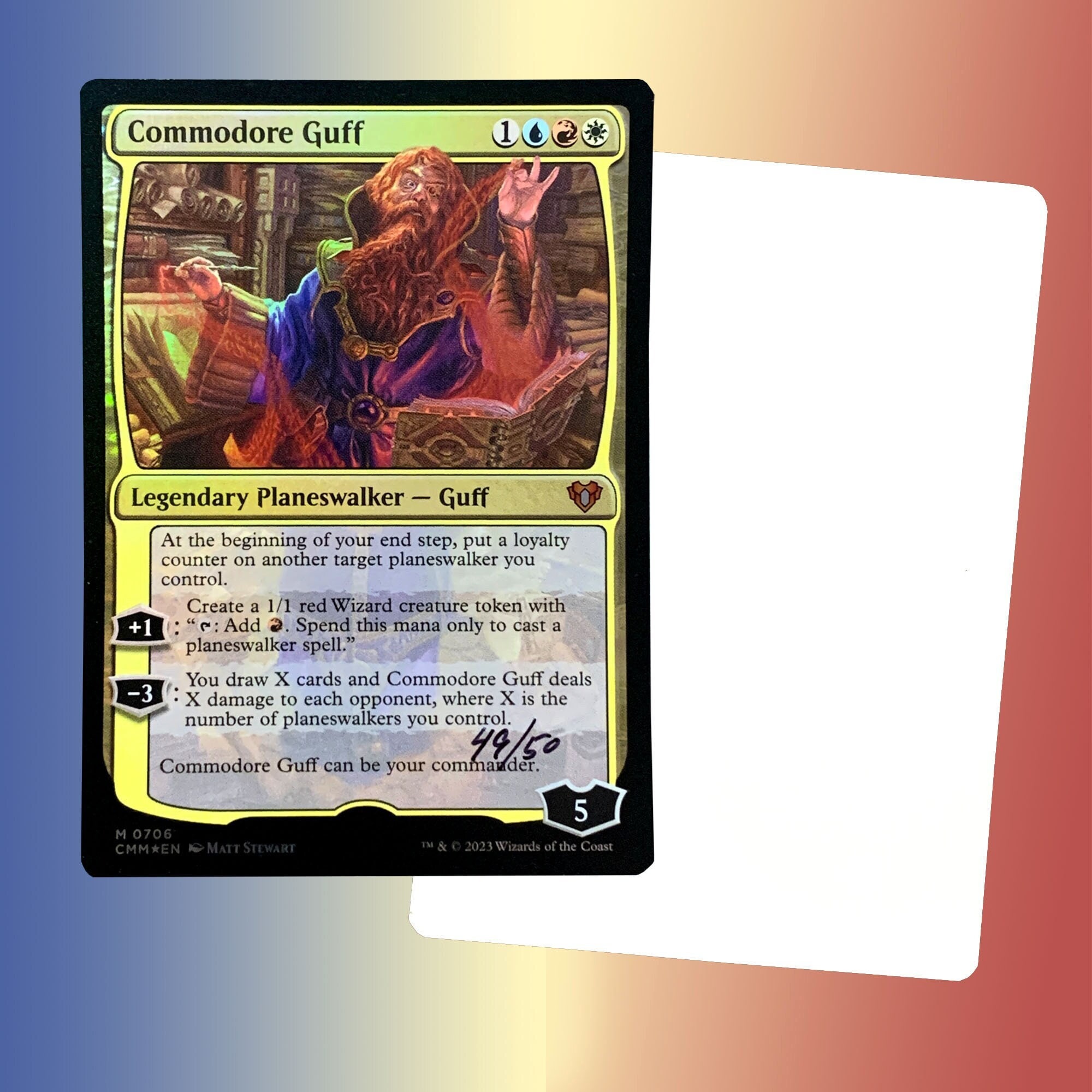 Commodore Guff, Signed Foil Artist Proof Card - Etsy