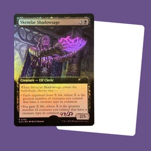 Skemfar Shadowsage signierte erweiterte Kunstfolie Artist Proof Card