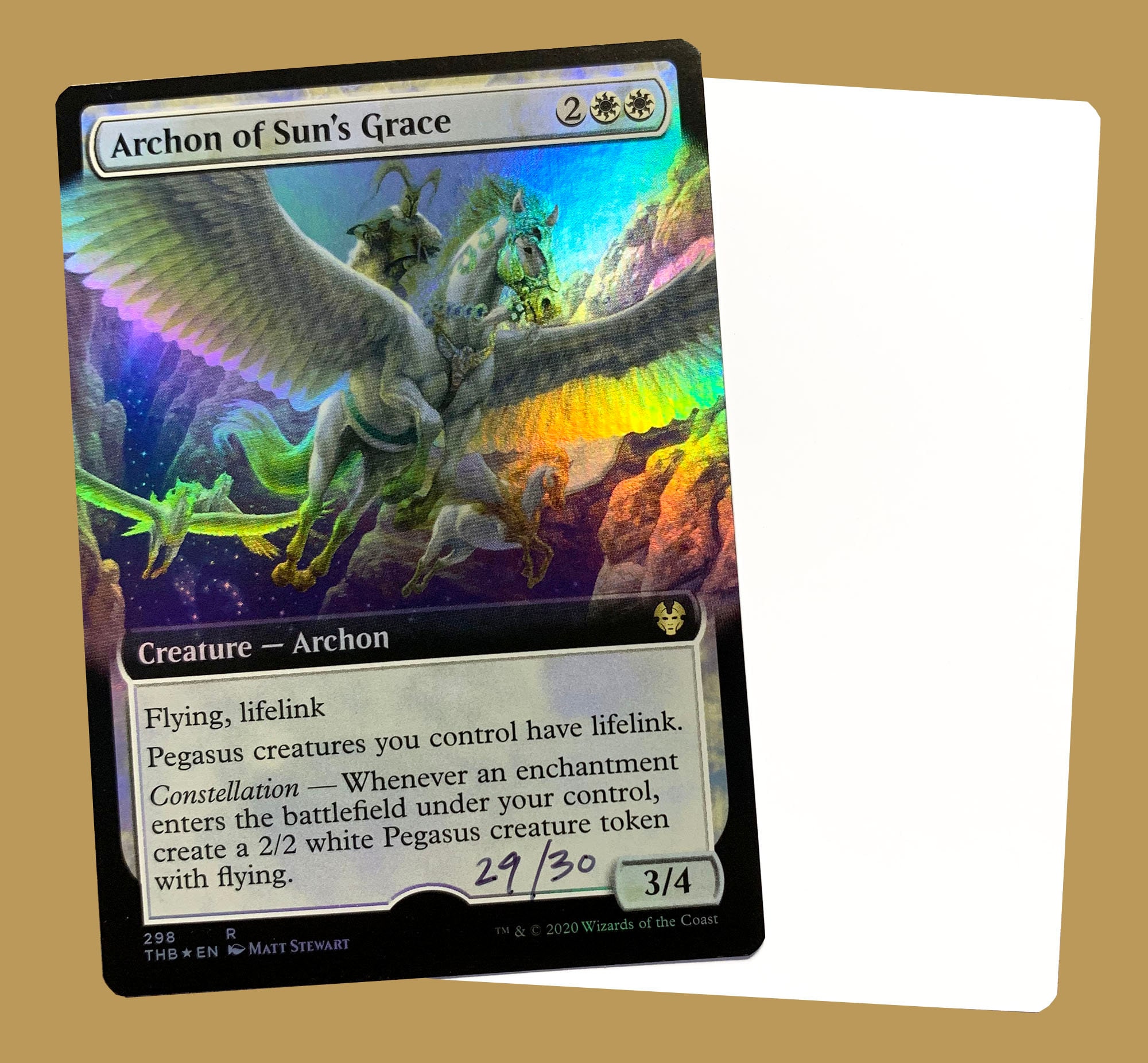 archon mtg cards Archon of Sun's Grace Signed Extended Art Foil Artist Proof Card