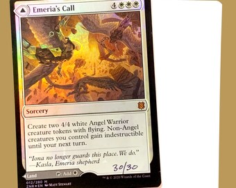 Emeria's Call firmó Foil Artist Proof Card