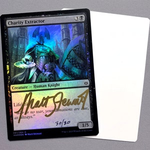 Charity Extractor ha firmato Foil Artist Proof Card