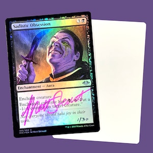 Sadistic Obsession signed Foil Artist Proof Card