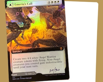 Llamada de Emeria Tarjeta de prueba de artista de lámina de arte extendida firmada