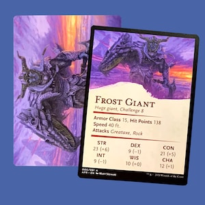Frost Giant signierte Kunstkarte