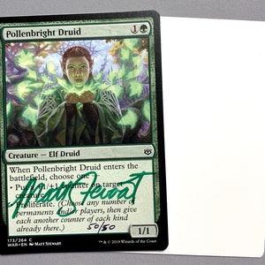Pollenbright Druid signed Artist Proof Card