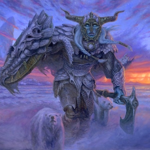 Rimeshield Frost Giant, signed giclee print