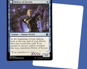 Delver of Secrets signed Artist Proof Card