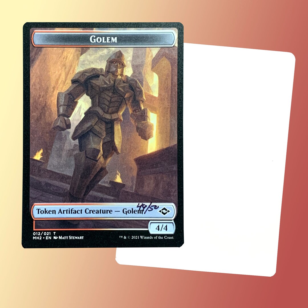 Golem Token Signed Artist Proof Card - Etsy Golem Token Signed Artist Proof Card - Etsy