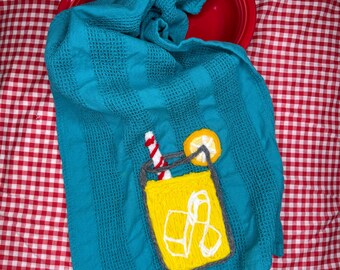 Lemonade Kitchen Towel Gift for host pool party beverage dish towel gift for her