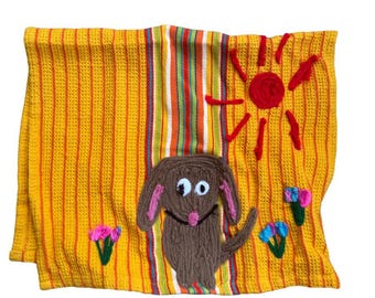 Brown Puppy Kitchen Towel – Cute Dog Dish Towel for Dog Lovers, Cotton Tea Towel, Handmade Dog Gift, Funny Puppy Kitchen Decor, Dog Mom Gift