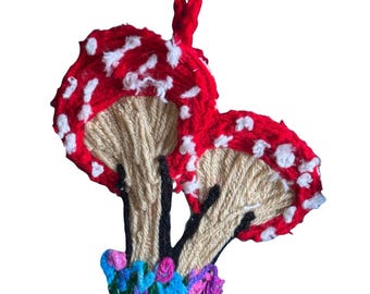 Mushroom ornament, hippie ornament, garden ornament