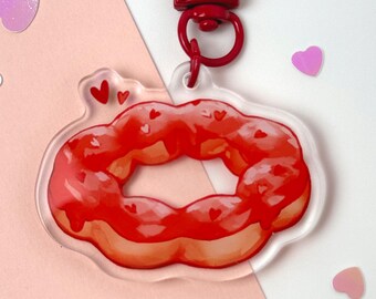 Mochi Donut Keychain | Kawaii Japanese Dessert Acrylic Bag Charm
