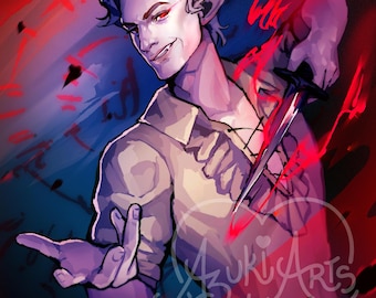 Astarion Art Print | Baldur's Gate 3 BG3 Vampire Fan Art Wall Art (5x7, 11x14)