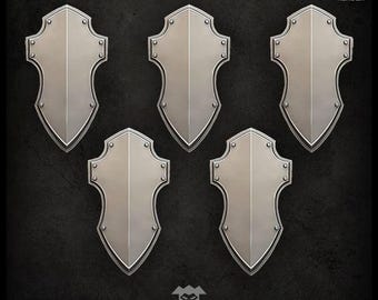 Gothic Shields (left) - Wargaming - Puppetswar - Resin Cast
