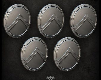 Spartan Shields (left)  - Puppetswar - Resin Cast - Tabletop Wargaming