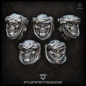 Desert Reapers Heads - Wargaming - Puppetswar - Resin Cast