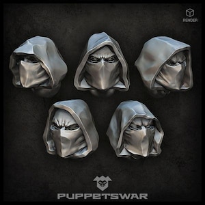 Rangers Heads  - Puppetswar - Resin Cast - Tabletop Wargaming