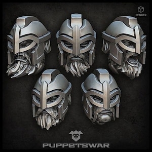 Viking Heads - Wargaming - Puppetswar - Resin Cast