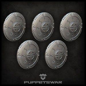 Runic Shields (left) - Wargaming - Puppetswar - Resin Cast