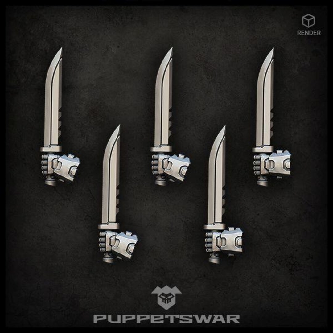 Tactical Swords [left] - Puppetswar - Resin Cast - Tabletop Wargaming ...