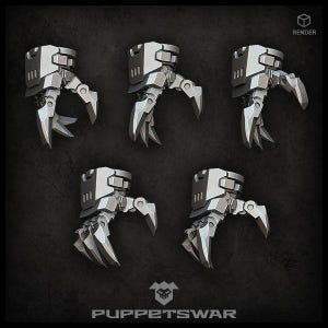 Power Claws (right) - Wargaming - Puppetswar - Resin Cast
