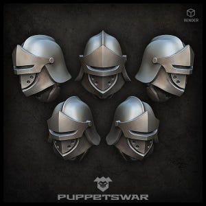 Tunga Sentinelhjälmar - Puppetswar - Hartsgjuten - Bordspelskrig