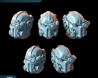 Scientist Heads  - Puppetswar - Resin Cast - Tabletop Wargaming
