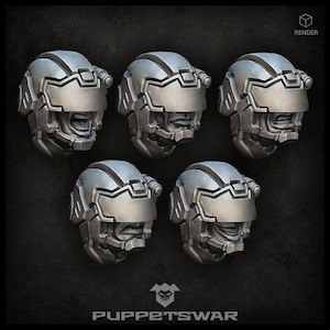 Protectors Heads - Wargaming - Puppetswar - Resin Cast