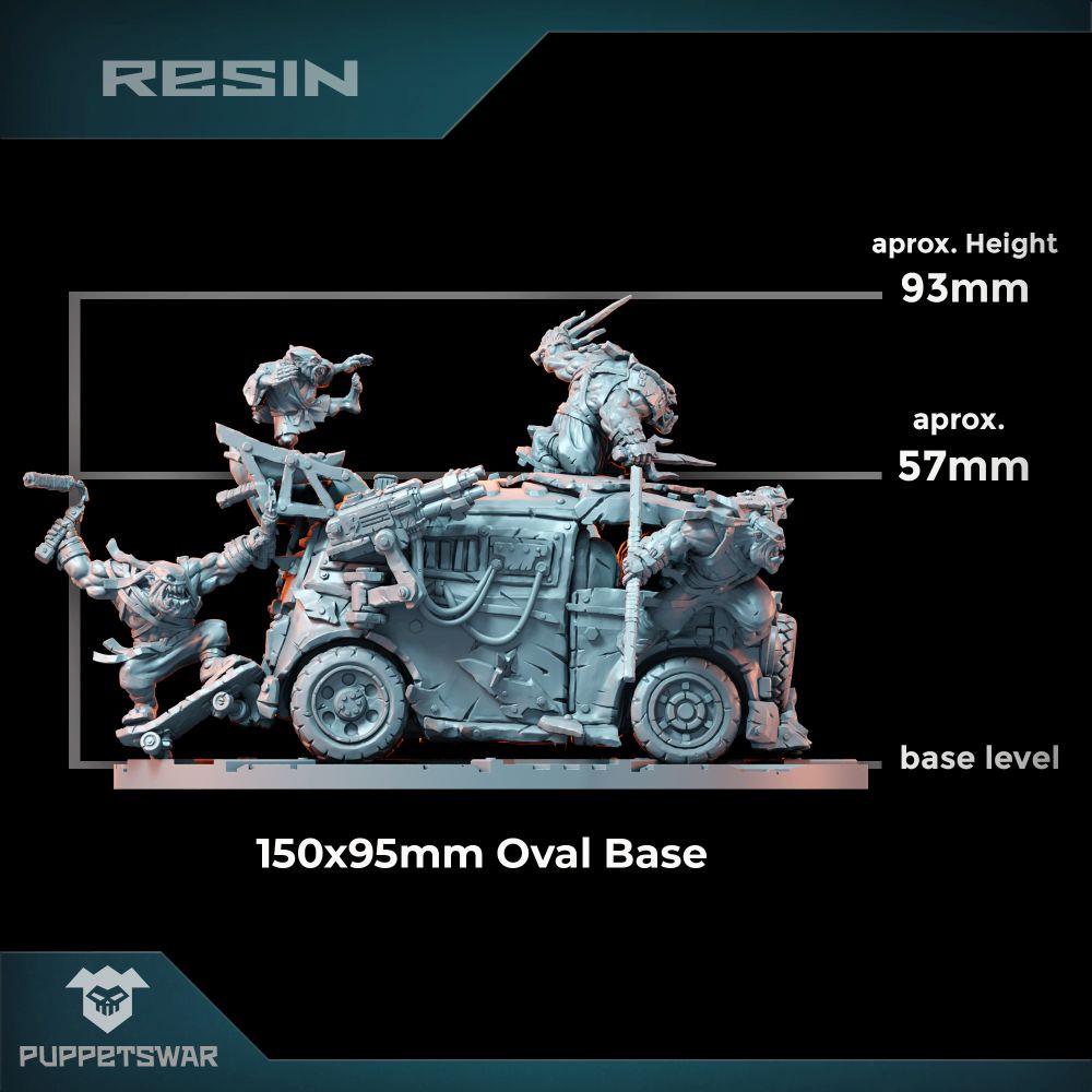 Orc Ninja Battle Van - Puppetswar - Resin Cast & Print - Tabletop