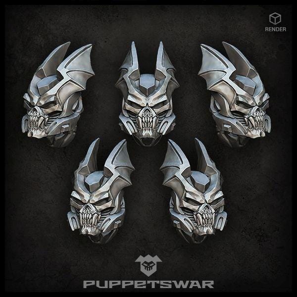 Nosferatu Helmets  - Puppetswar - Resin Cast - Tabletop Wargaming