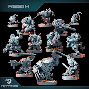 Orc Ninja Team - Puppetswar - Resin Print