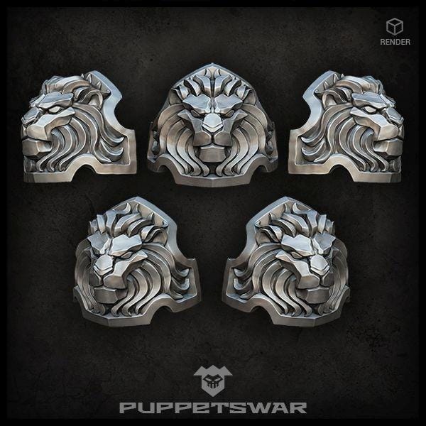 H.I. Lion Shoulder Pads  - Puppetswar - Resin Cast - Tabletop Wargaming