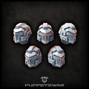 Iron Knight Helmets  - Puppetswar - Resin Cast - Tabletop Wargaming