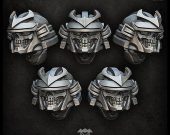 Samurai Reapers Helme - Puppetswar - Resin Cast - Tabletop Wargaming