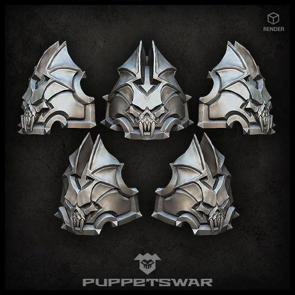 H.I. Vampire Shoulder Pads  - Puppetswar - Resin Cast - Tabletop Wargaming