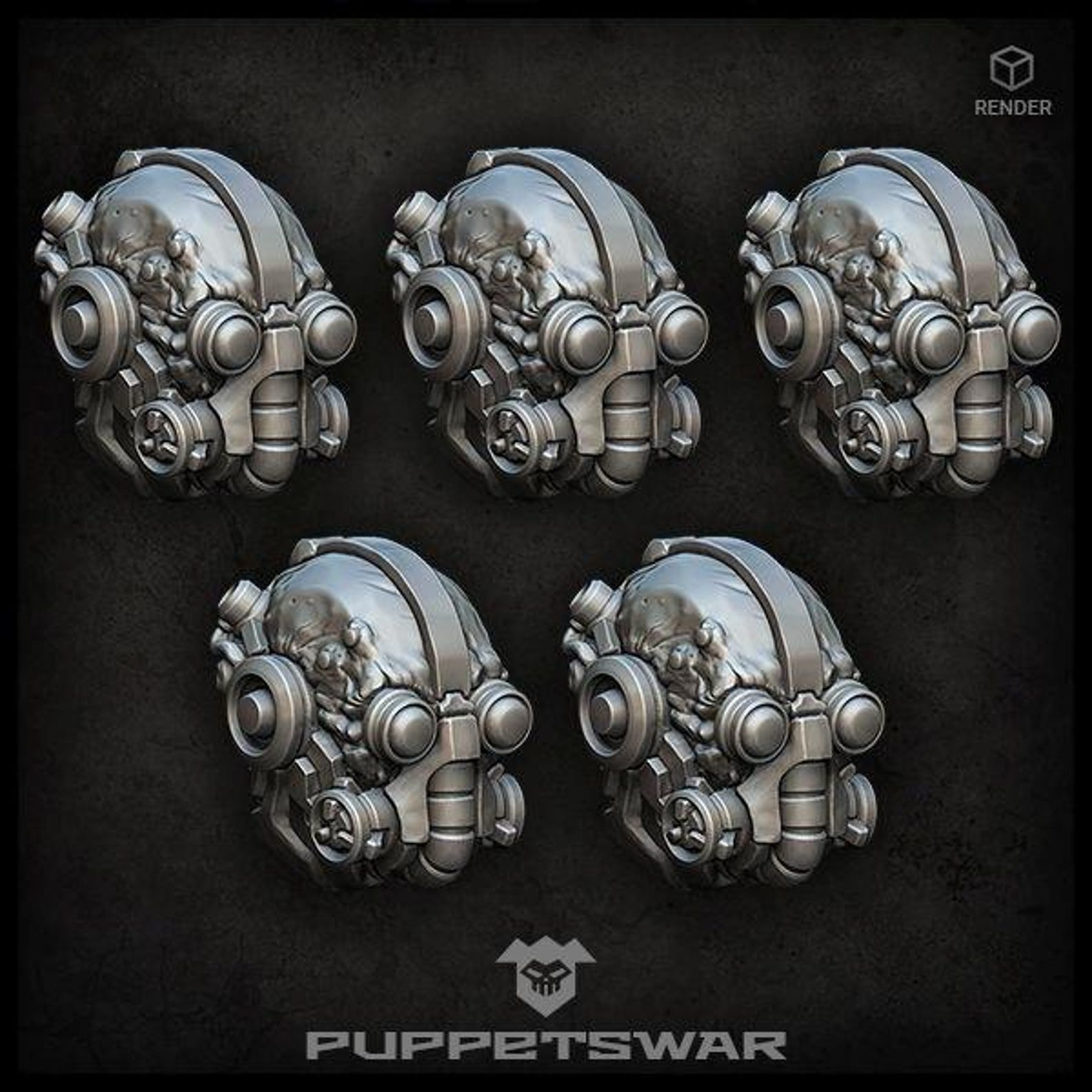Tech Warrior Heads - Puppetswar - Resin Cast - Tabletop Wargaming - Etsy