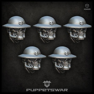 Trench Reaper Heads - Wargaming - Puppetswar - Resin Cast
