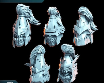 Orc Guardian Heads  - Puppetswar - Resin Cast - Tabletop Wargaming