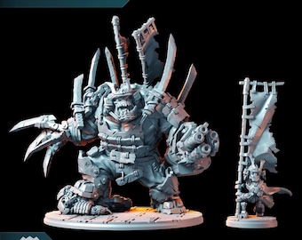 Wagzai - Orc Bushi Boss - Puppetswar - Resin Print - Tabletop Wargaming