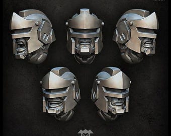 Chevaliers Heads  - Puppetswar - Resin Cast - Tabletop Wargaming