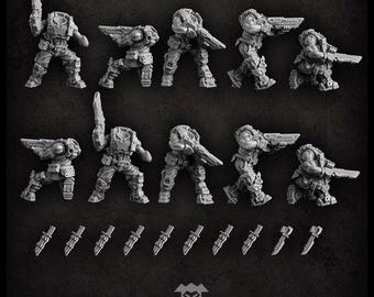 Commandos Troopers Bodies  - Puppetswar - Resin Cast - Tabletop Wargaming