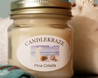 Pina Colada- 8oz Mason Jar Candle