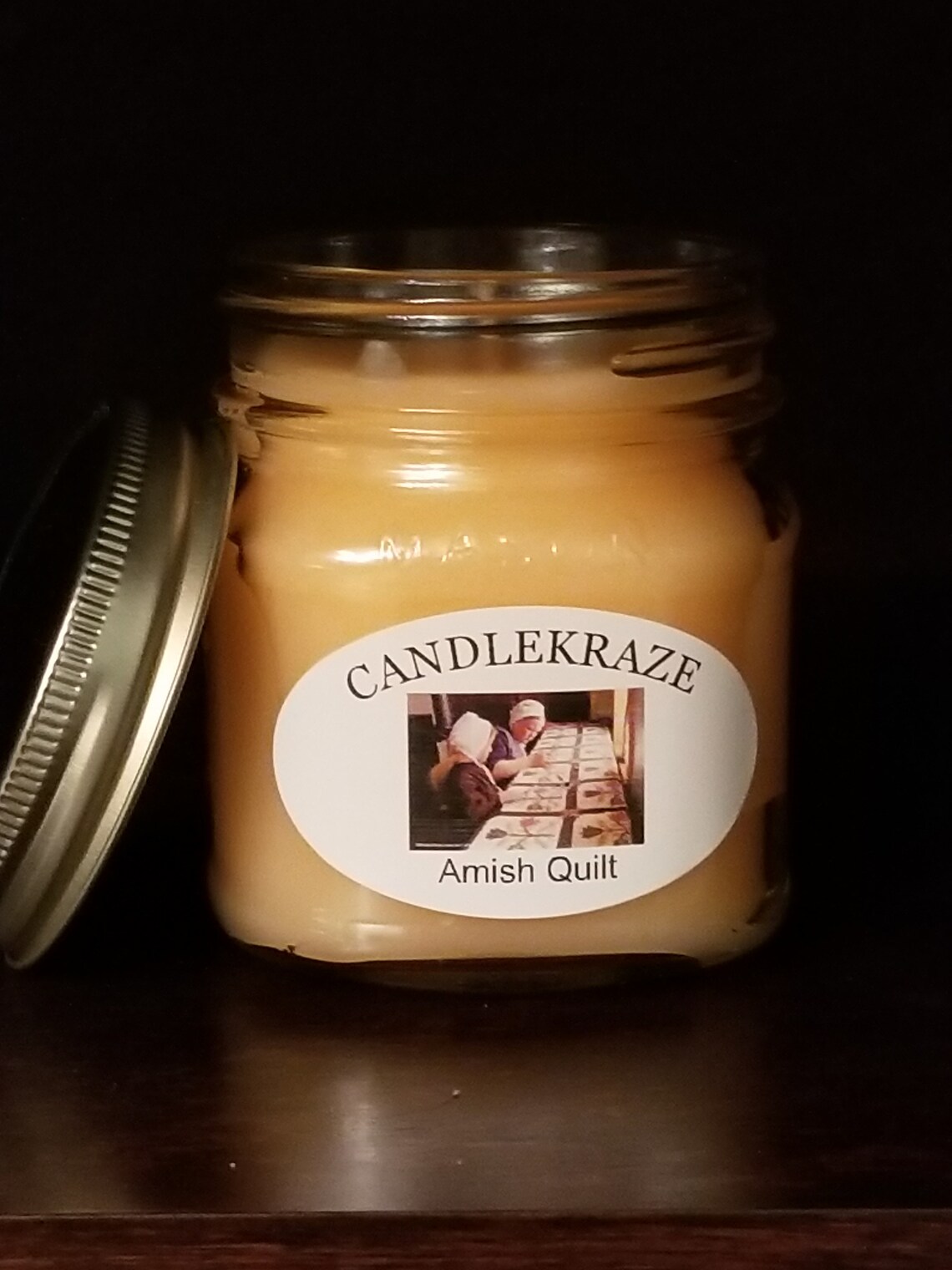 Amish Quilt 8oz Mason Jar Candle Etsy