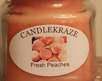 Fresh Peaches -  8oz Mason Jar Candle