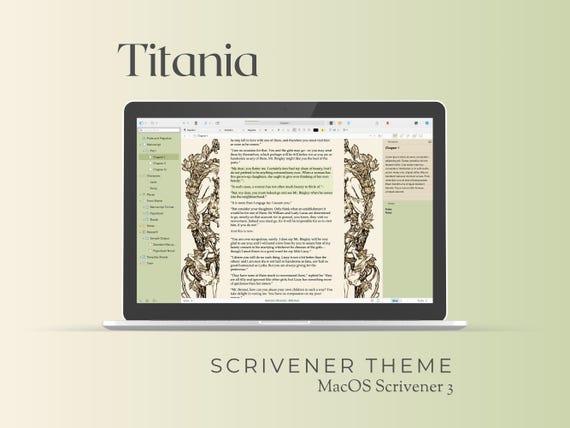 Titania Fairycore Light Scrivener Theme | macOS
